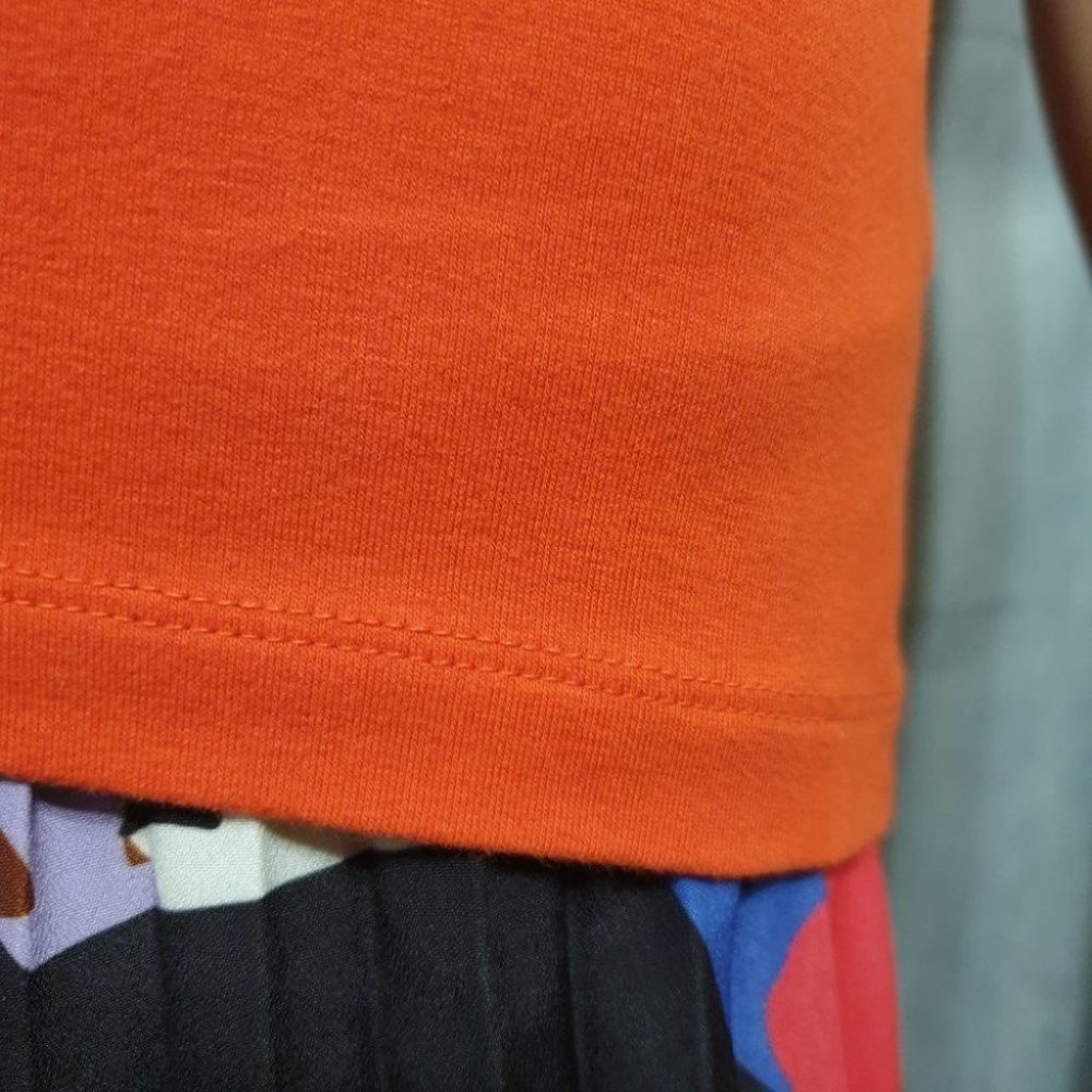 KOOKAI Size 1 (AU 10/12) Orange Top Round Neck Cap Sleeves NWOT - Picture 7 of 12